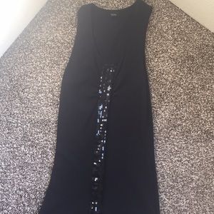 Classic black sequin tank